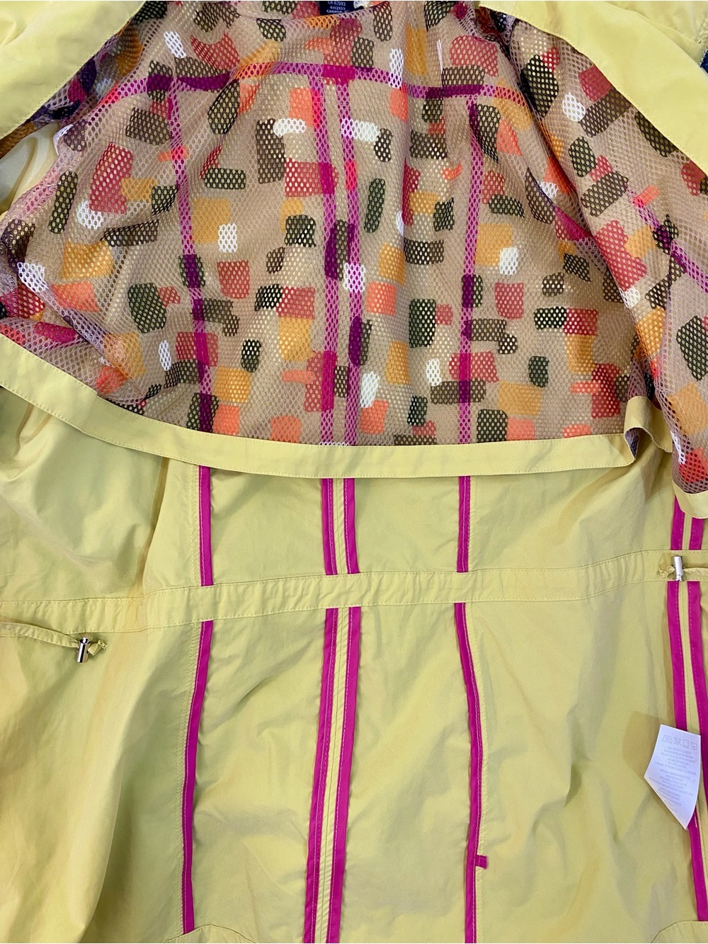 Vintage pale yellow jacket outdoors utility raincoat - Picture 8 of 10